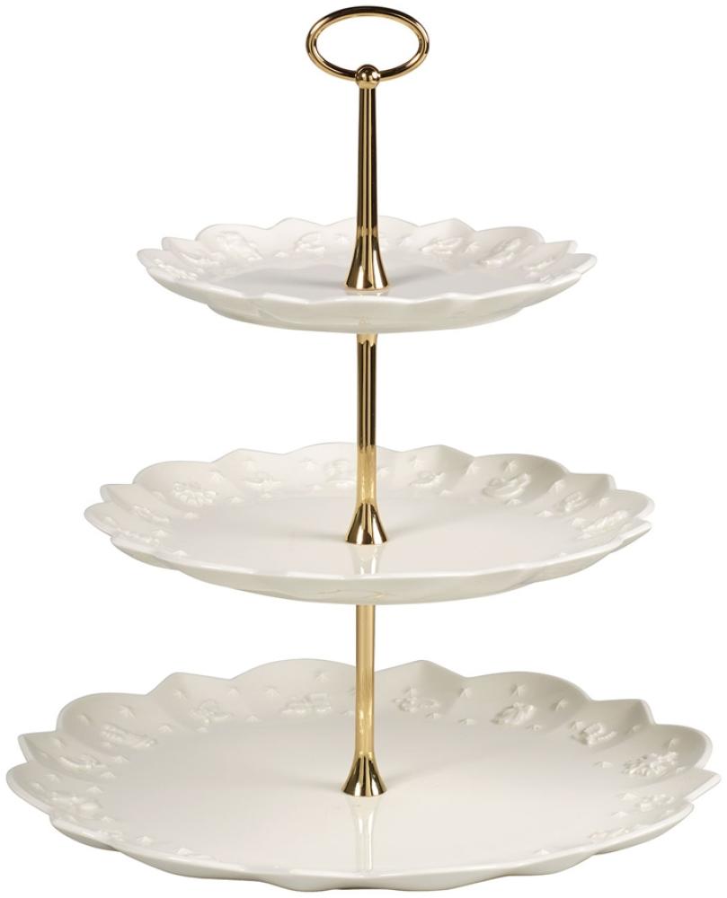 Villeroy & Boch Toy's Delight Royal Classic Etagere Premium Porcelain weiß 1486587880 / ! Vorteilset mit 2 * diesem Artikel und 4 EKM Living Trinkhalme aus Edelstahl ! Bild 1