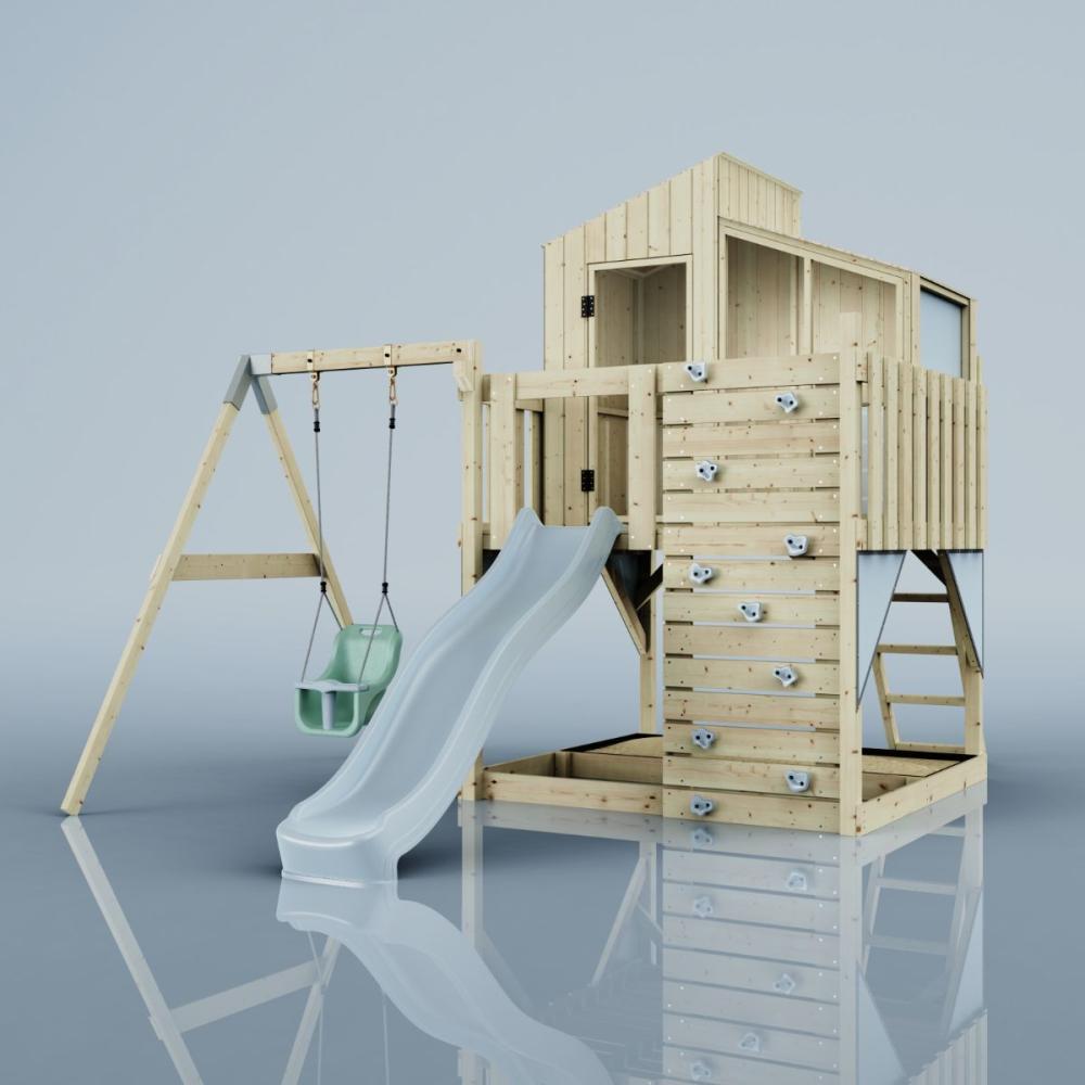 PolarPlay Spielturm Lotta aus Holz in Blau Bild 1