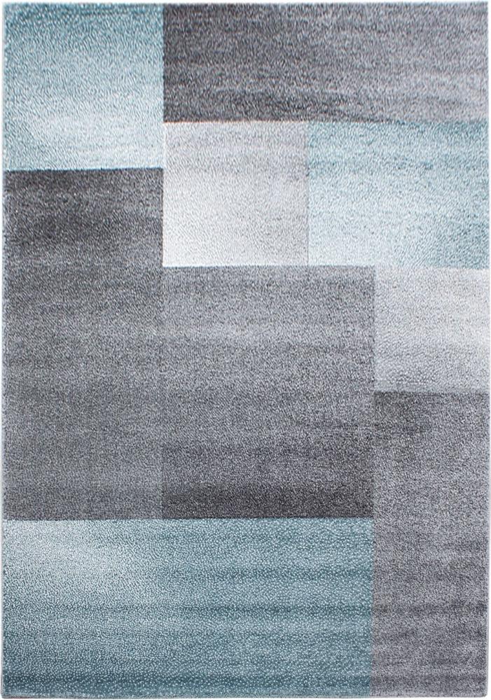 Kurzflor Teppich Luigi Läufer - 80x250 cm - Blau Bild 1
