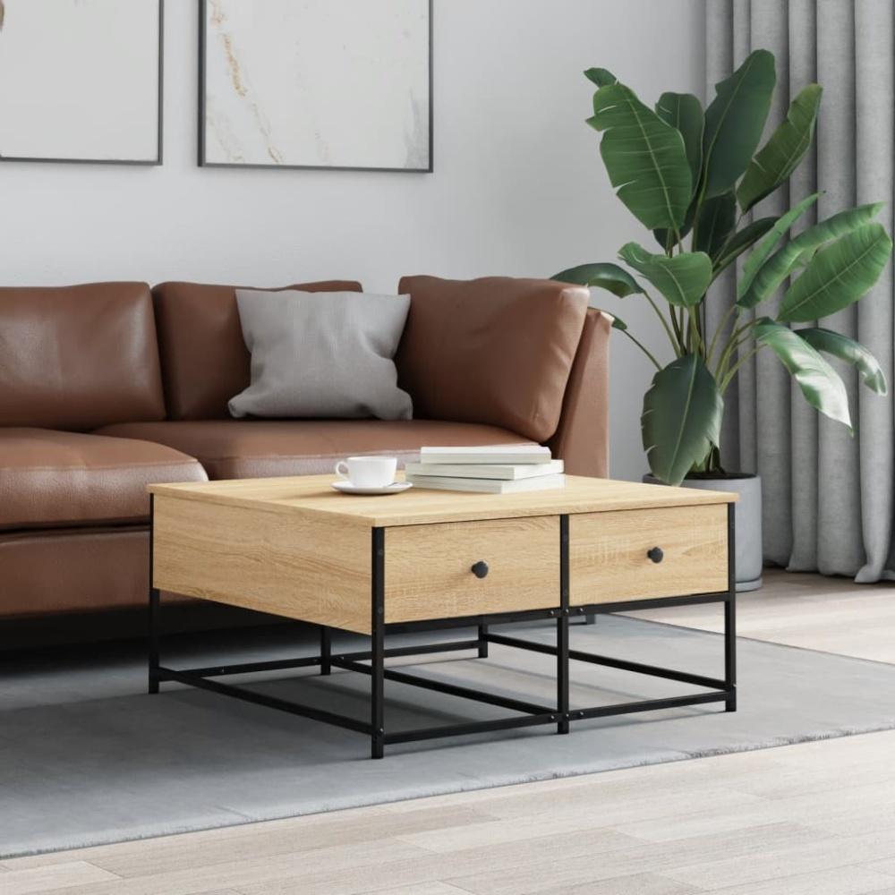 vidaXL Couchtisch Sonoma-Eiche 80x80x40 cm Holzwerkstoff Bild 1