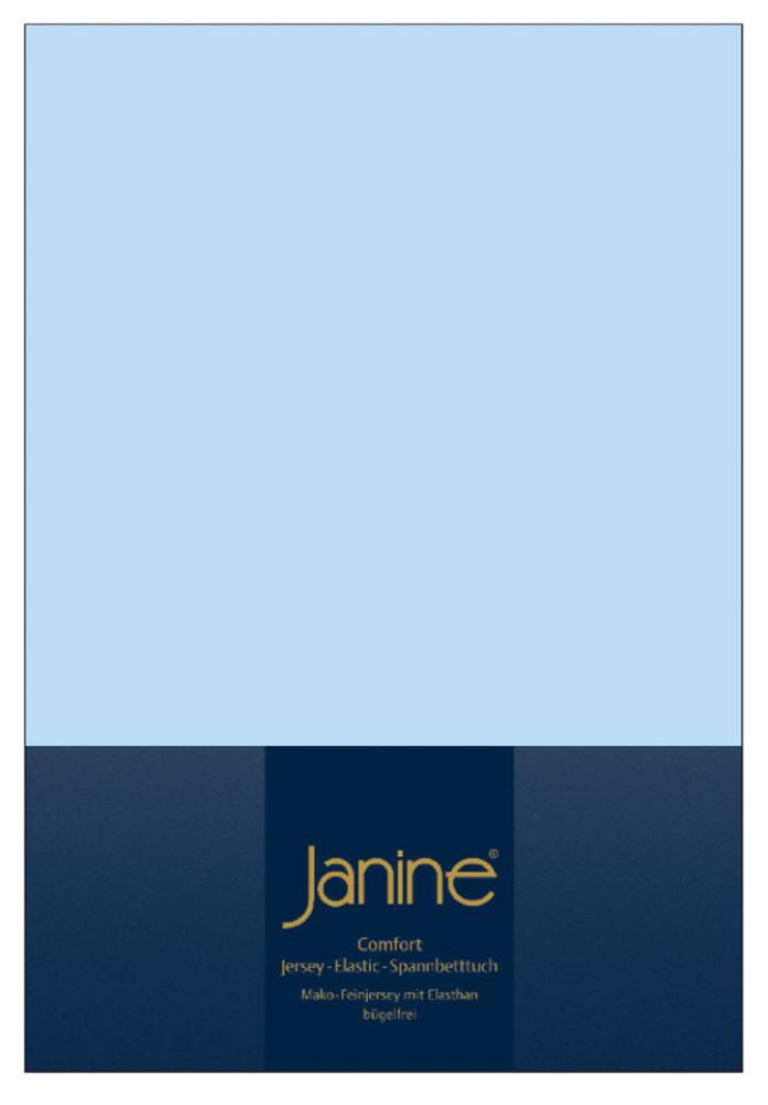 Janine Elastic-Jersey-Spannbetttuch 5002 Fb 12 hellblau 180x200 - 200x220 Bild 1