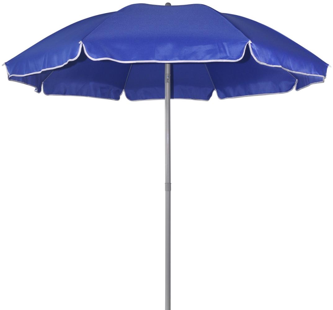 TrendLine Sonnenschirm blau Ø 180 cm UV-Schutz: 60+ Sonnenschutz Strandschirm Bild 1