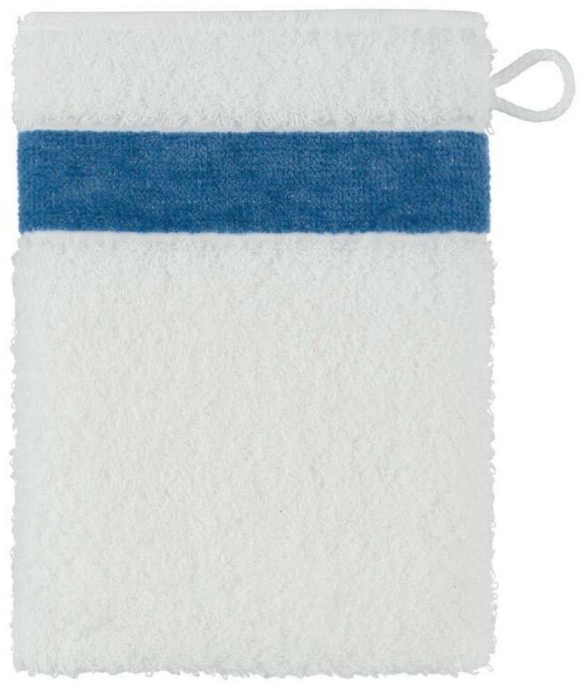 Feiler Handtücher Exclusiv mit Chenillebordüre | Waschhandschuh 15x20 cm | jeansblau Bild 1