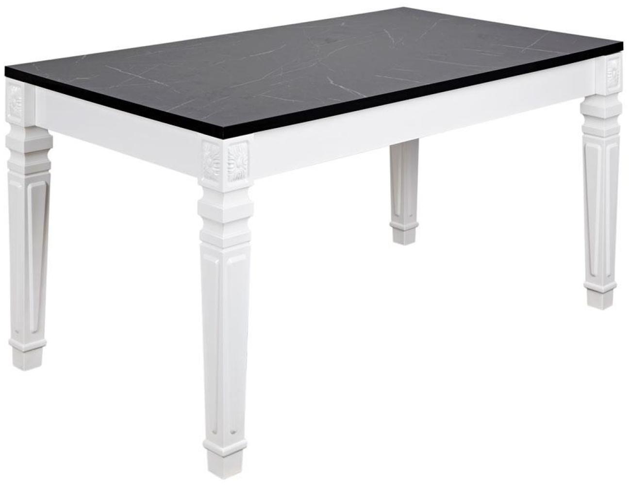 Esstisch ODESSA Tisch in Marmor-Optik und weiß 160x90 cm Bild 1