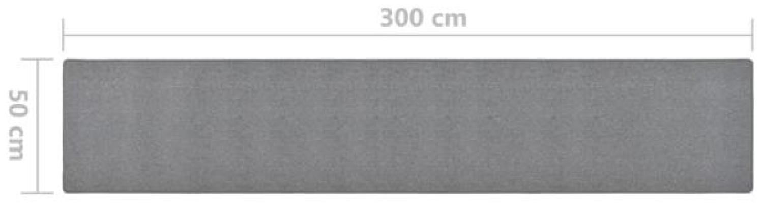 vidaXL Teppichläufer Dunkelgrau 50x300 cm Bild 1