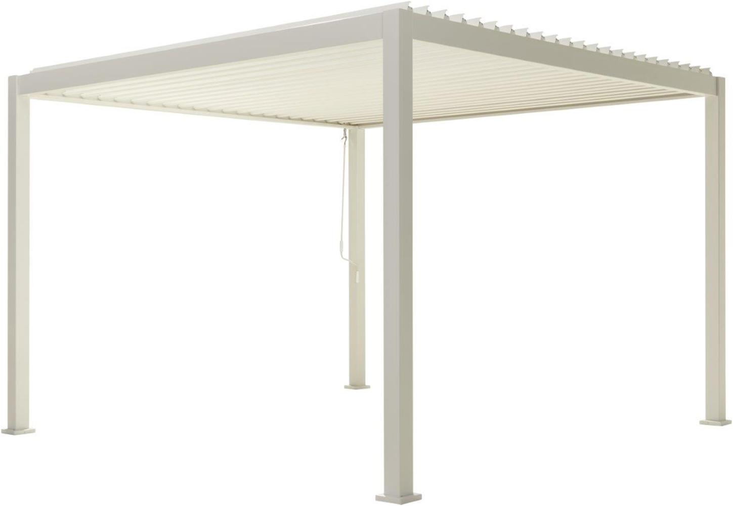 Pergola MIRADOR Deluxe 3,6x3,6 weiß Lamellendach Bild 1