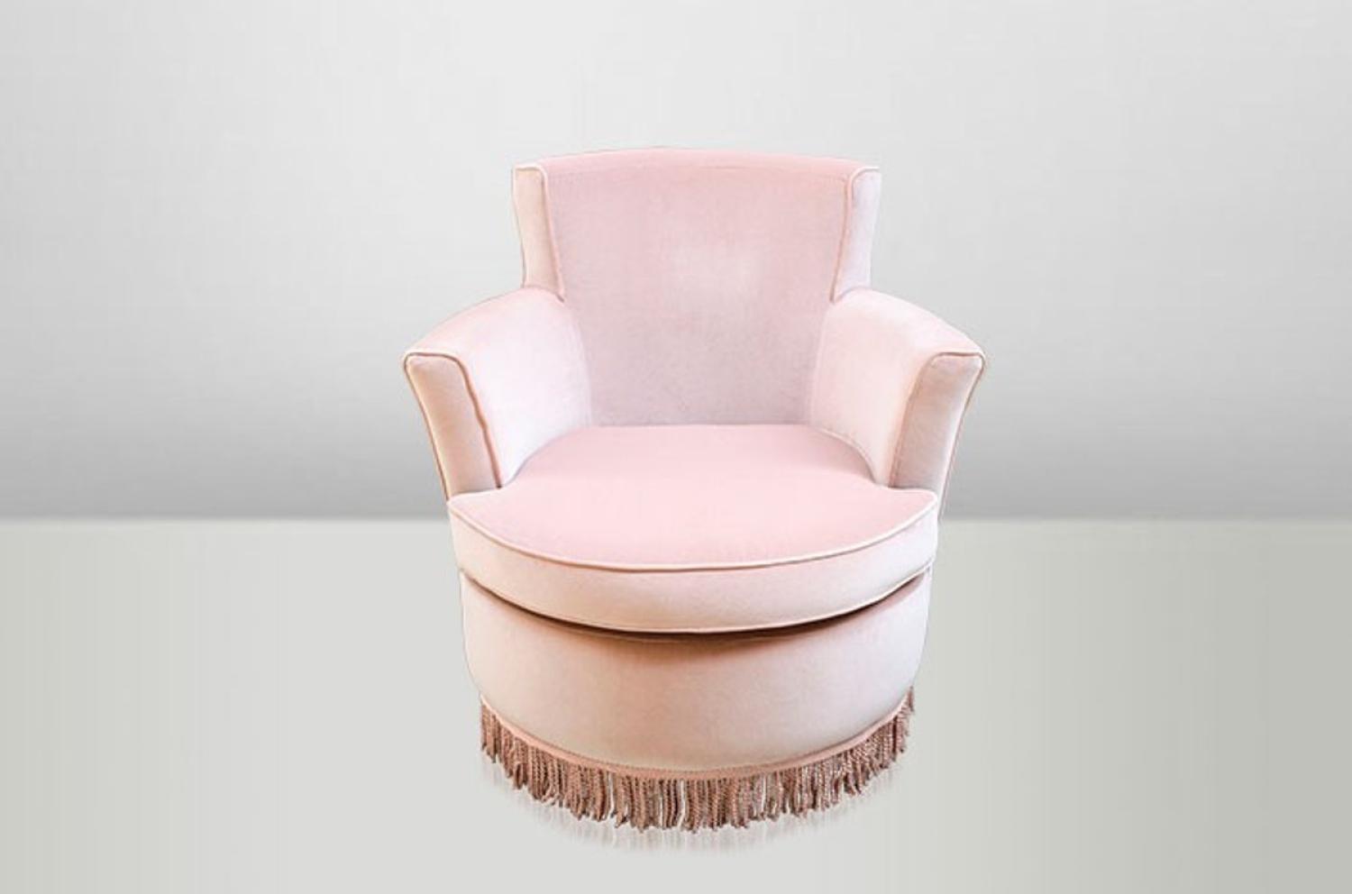 Casa Padrino Luxus Art Deco Lounge Sessel Rose - Luxury Collection - Jugendstil - Belle Epoche Bild 1