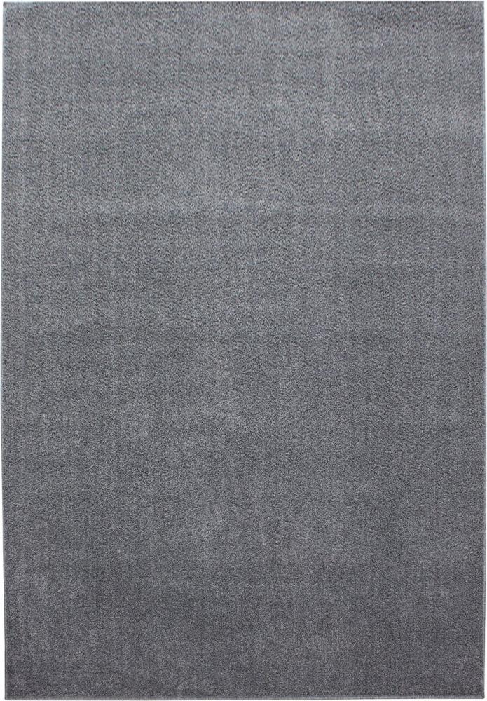 Kurzflor Teppich Alberto Läufer - 80x250 cm - Hellgrau Bild 1