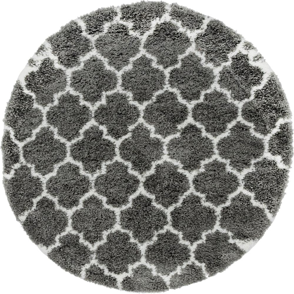 Teppich "MARA Shaggy" Rund Grau-Grün 150x150 cm Bild 1