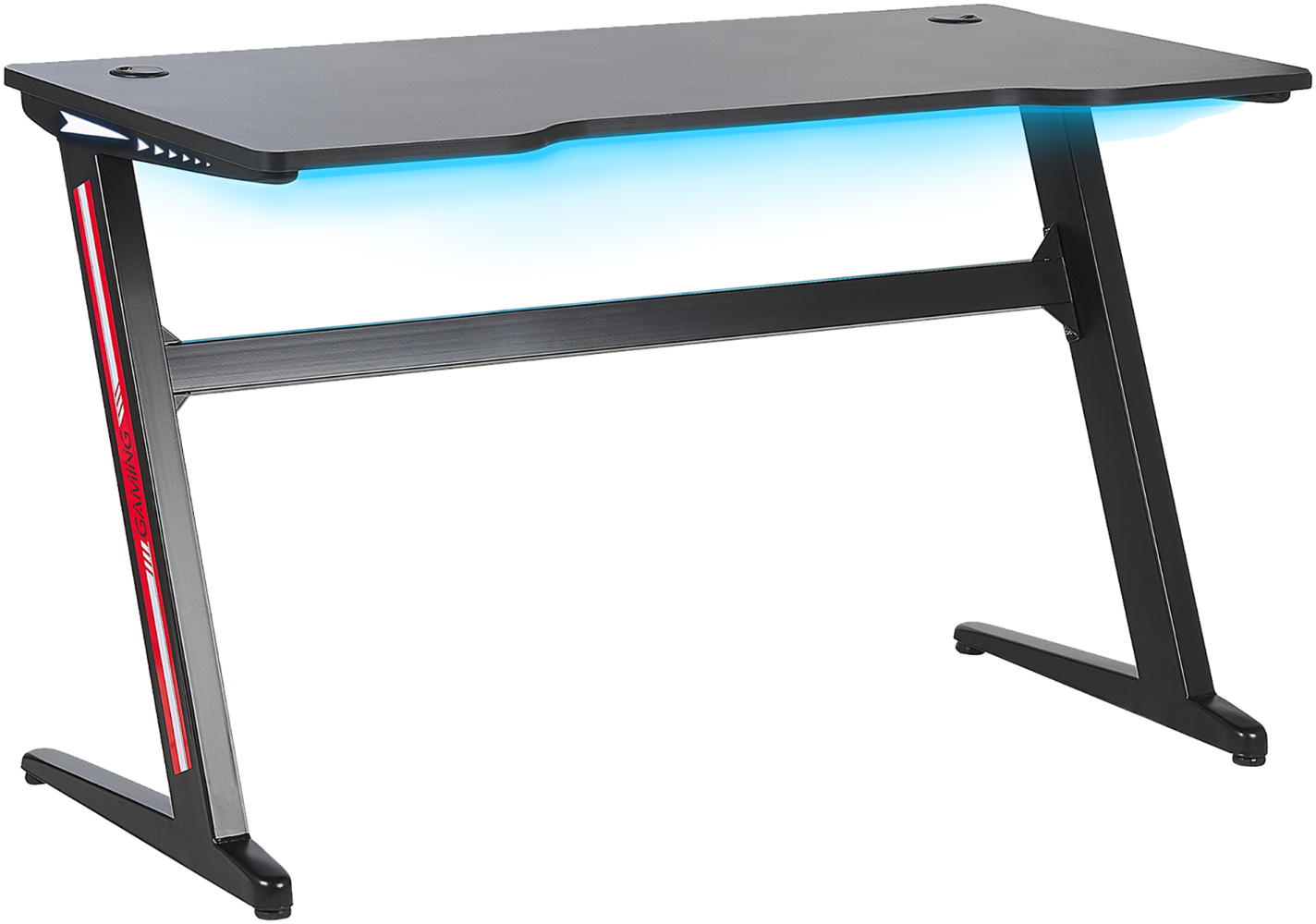 Spieltisch schwarz 120 x 60 cm RGB LED-Beleuchtung DARFUR Bild 1