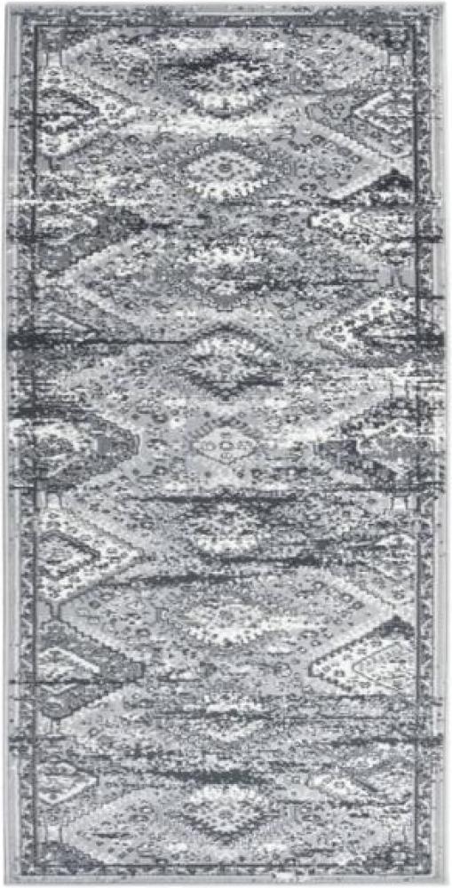 vidaXL Teppichläufer BCF Orientalisch Grau 100x200 cm Bild 1