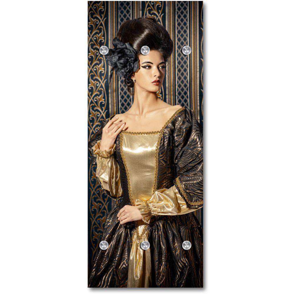 Queence Garderobe - "Victoire" Druck auf hochwertigem Arcylglas inkl. Edelstahlhaken und Aufhängung, Format: 50x120cm Bild 1