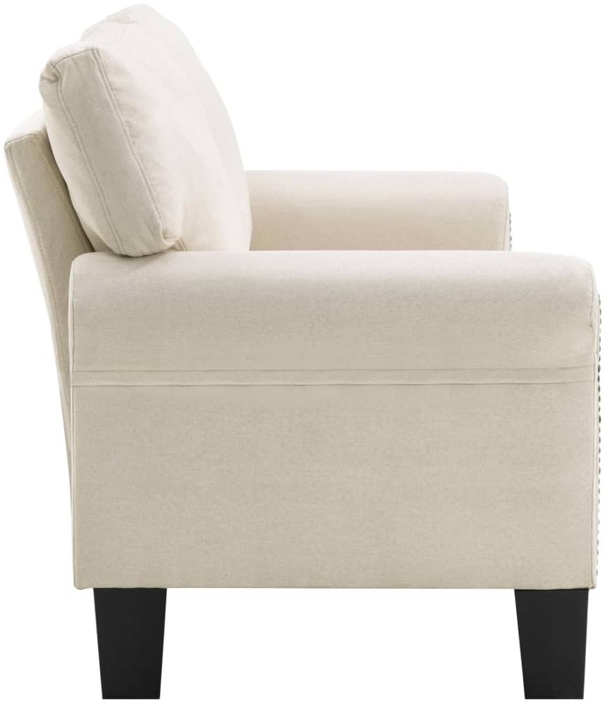vidaXL 2-Sitzer-Sofa Creme Stoff Bild 1