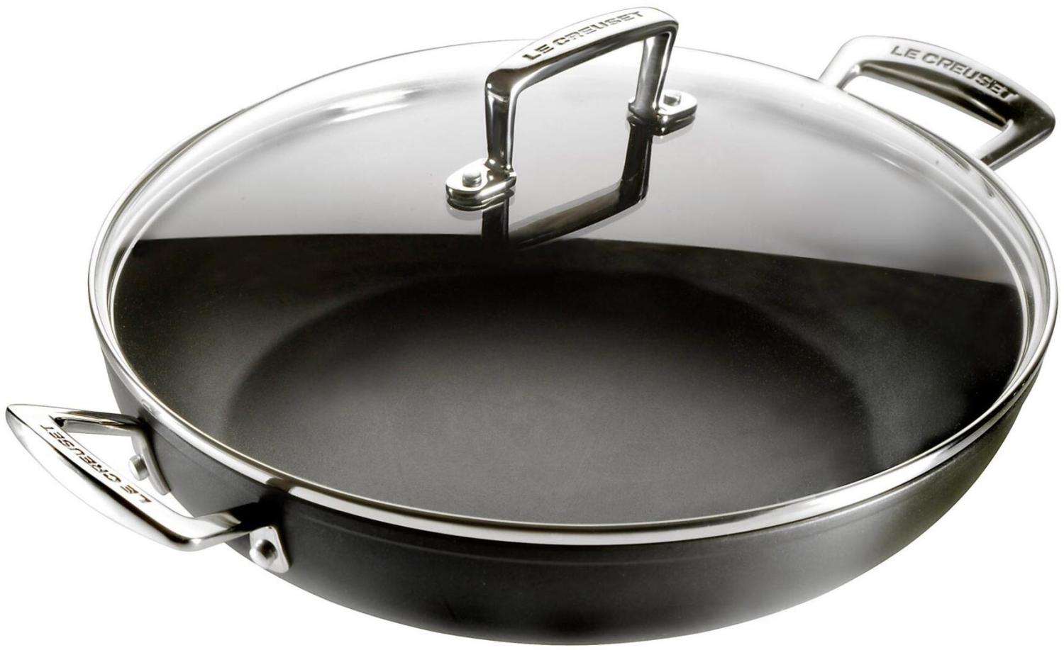 Le Creuset Aluminium-Antihaft-Profipfanne mit Glasdeckel 24 cm Bild 1