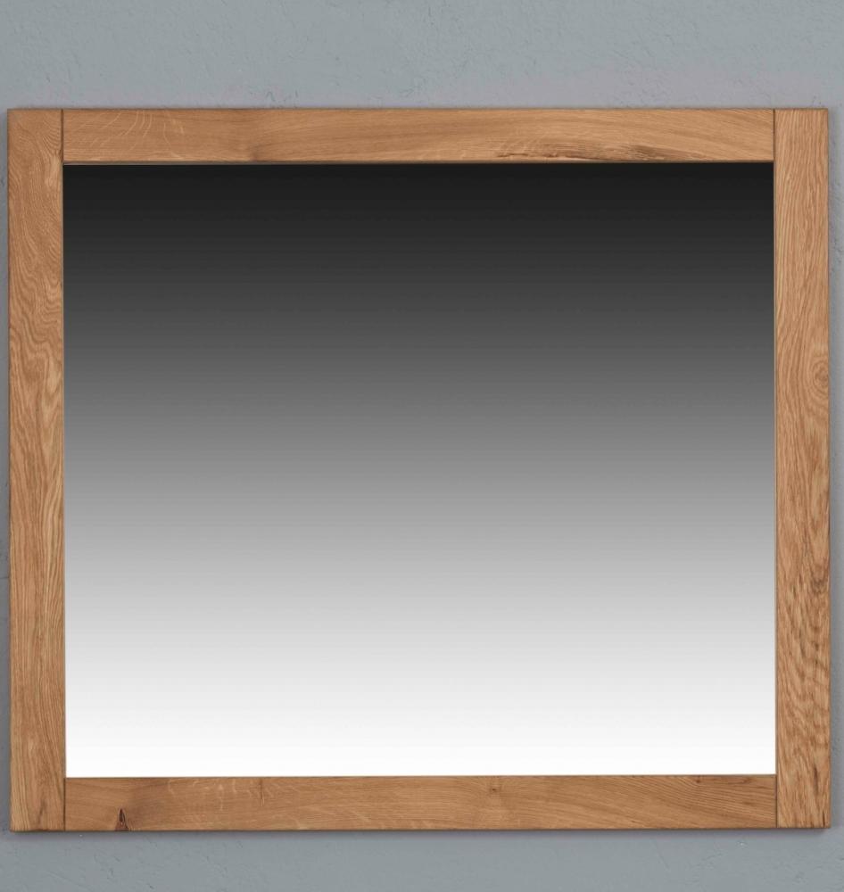 Spiegel Wandspiegel Garderobenspiegel BASEL Wildeiche massiv geölt gewachst ca. 91 x 80 cm Bild 1