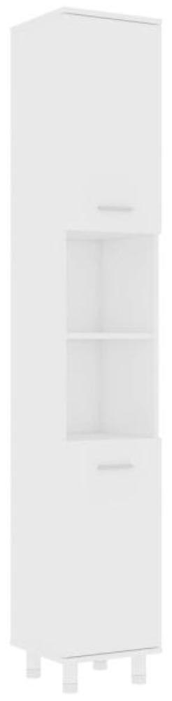 vidaXL Badezimmerschrank Weiß 30x30x179 cm Spanplatte Bild 1