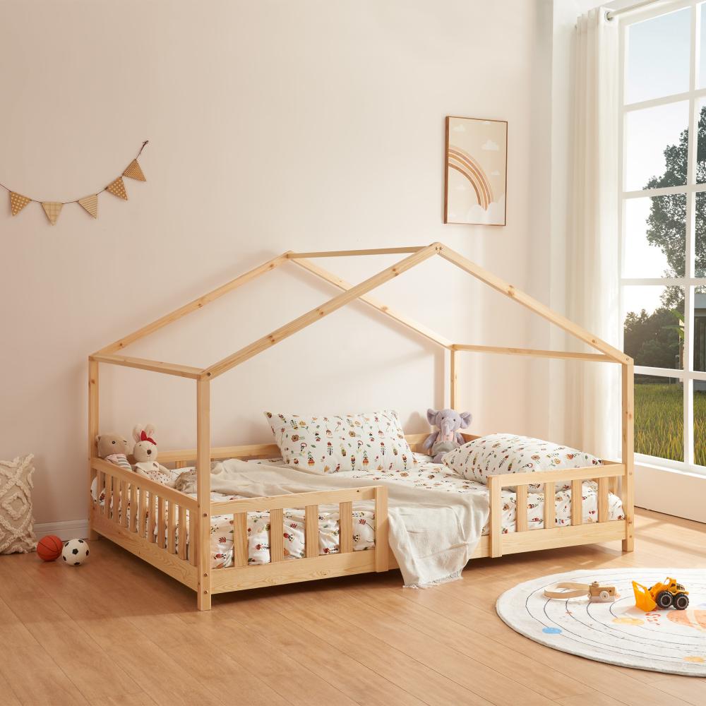 Kinderbett Treviolo 140x200 cm Holzfarben [en. casa] Bild 1