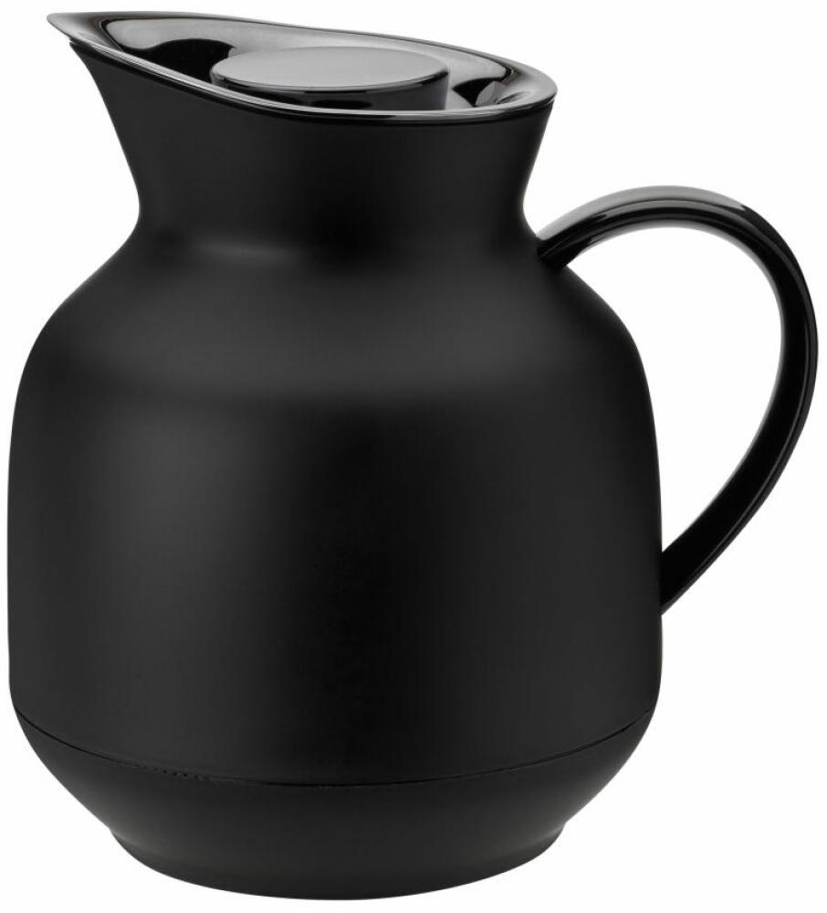 Stelton Isolierkanne Amphora für Tee, Teekanne mit Glaseinsatz, Thermokanne, Kunststoff, Soft Black, 1 Liter, 222-1 Bild 1