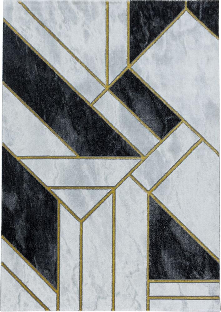 Kurzflor Teppich Nauro rechteckig - 120x170 cm - Goldfarbe Bild 1