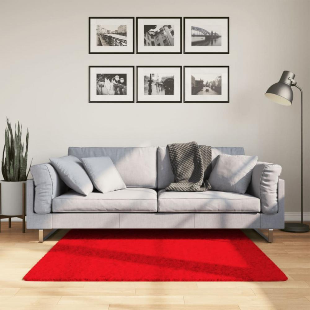 Teppich OVIEDO Kurzflor Rot 120x120 cm Bild 1