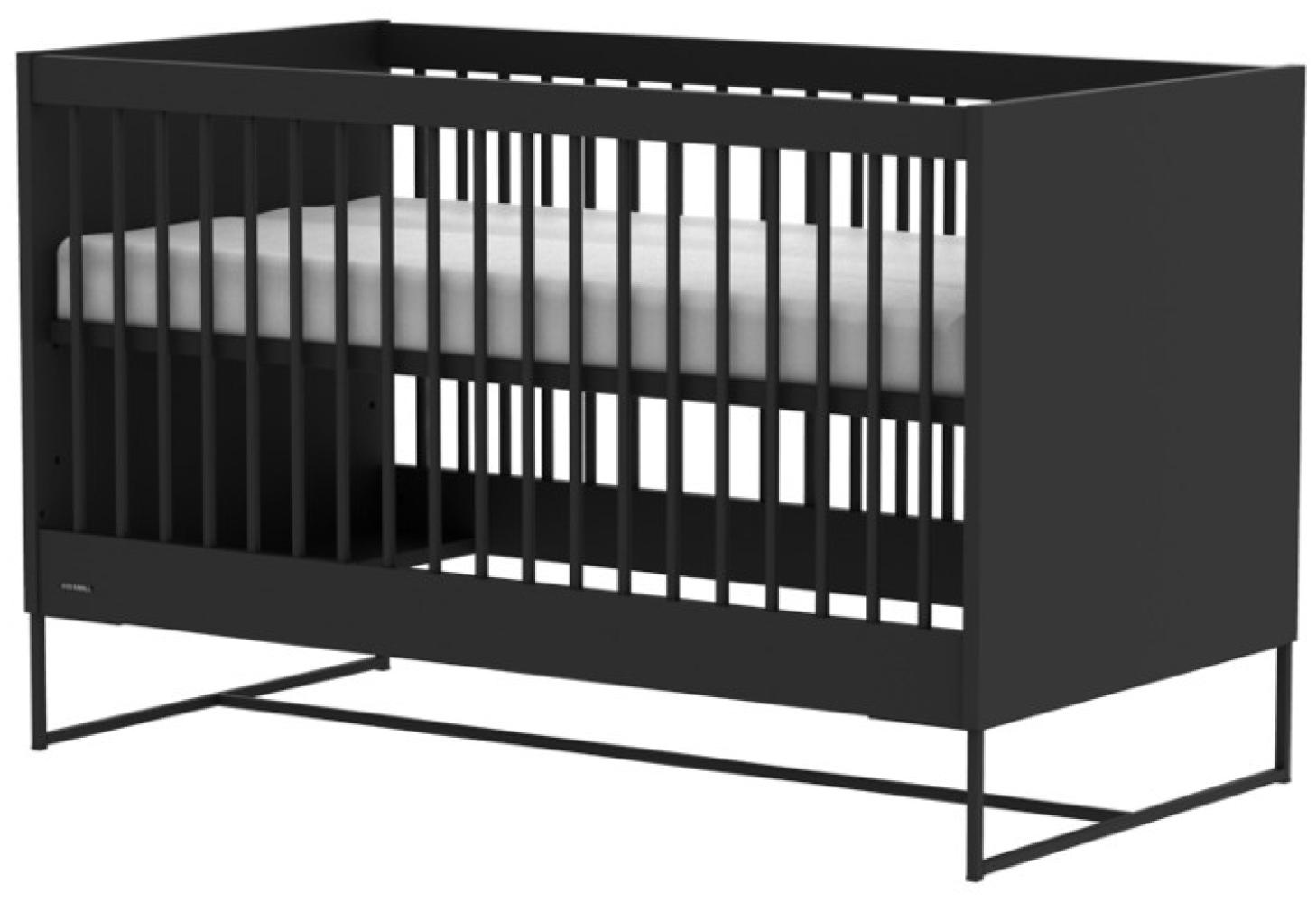 Kidsmill Modular 2 Babybett Mattschwarz – Schwarz – 70 x 140 cm Schwarz 1 Bild 1