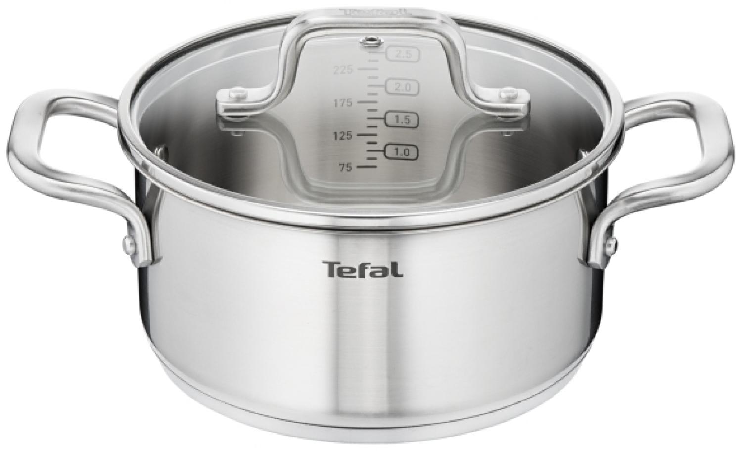 Tefal E4924475 Rund Edelstahl Edelstahl Edelstahl Edelstahl Keramik Gas Halogen Induktion Versiegelte Platte Bild 1