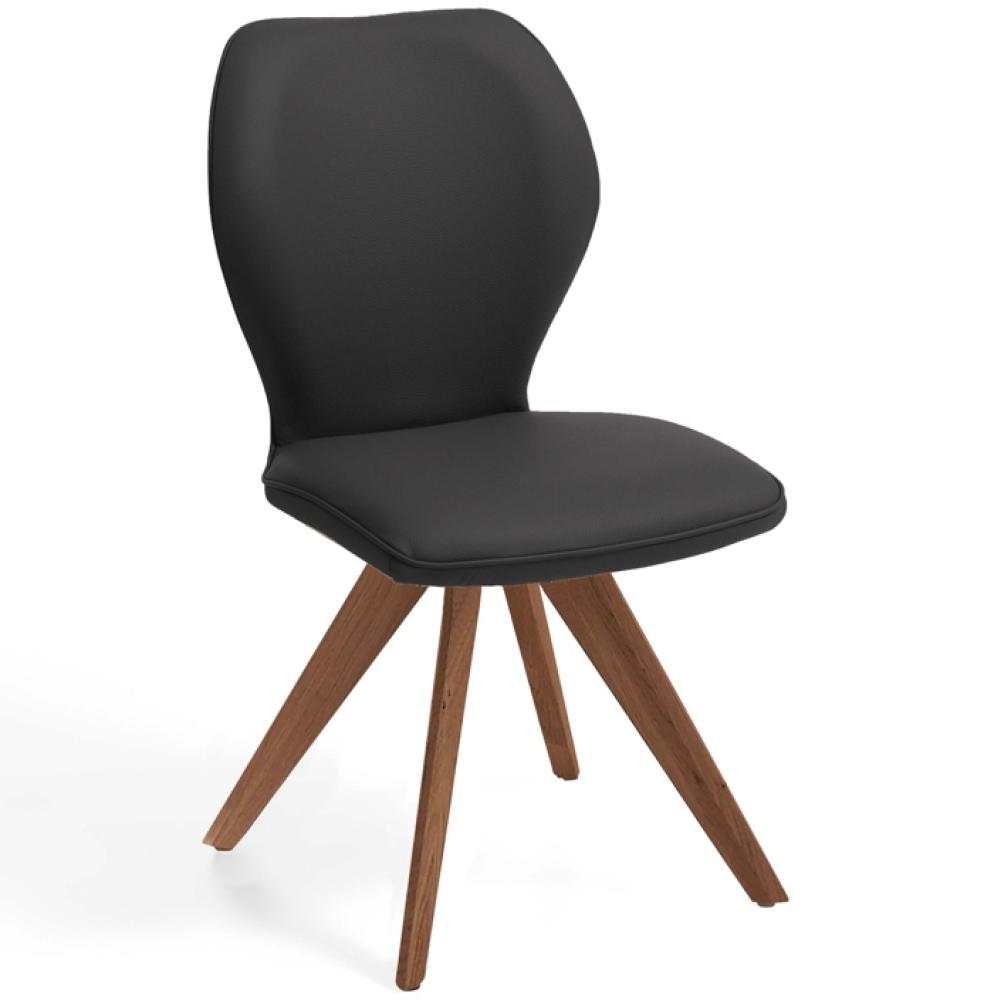 Niehoff Sitzmöbel Colorado Trend-Line Design-Stuhl Gestell Wild-Nussbaum - Polyester Atlantis graphit Bild 1