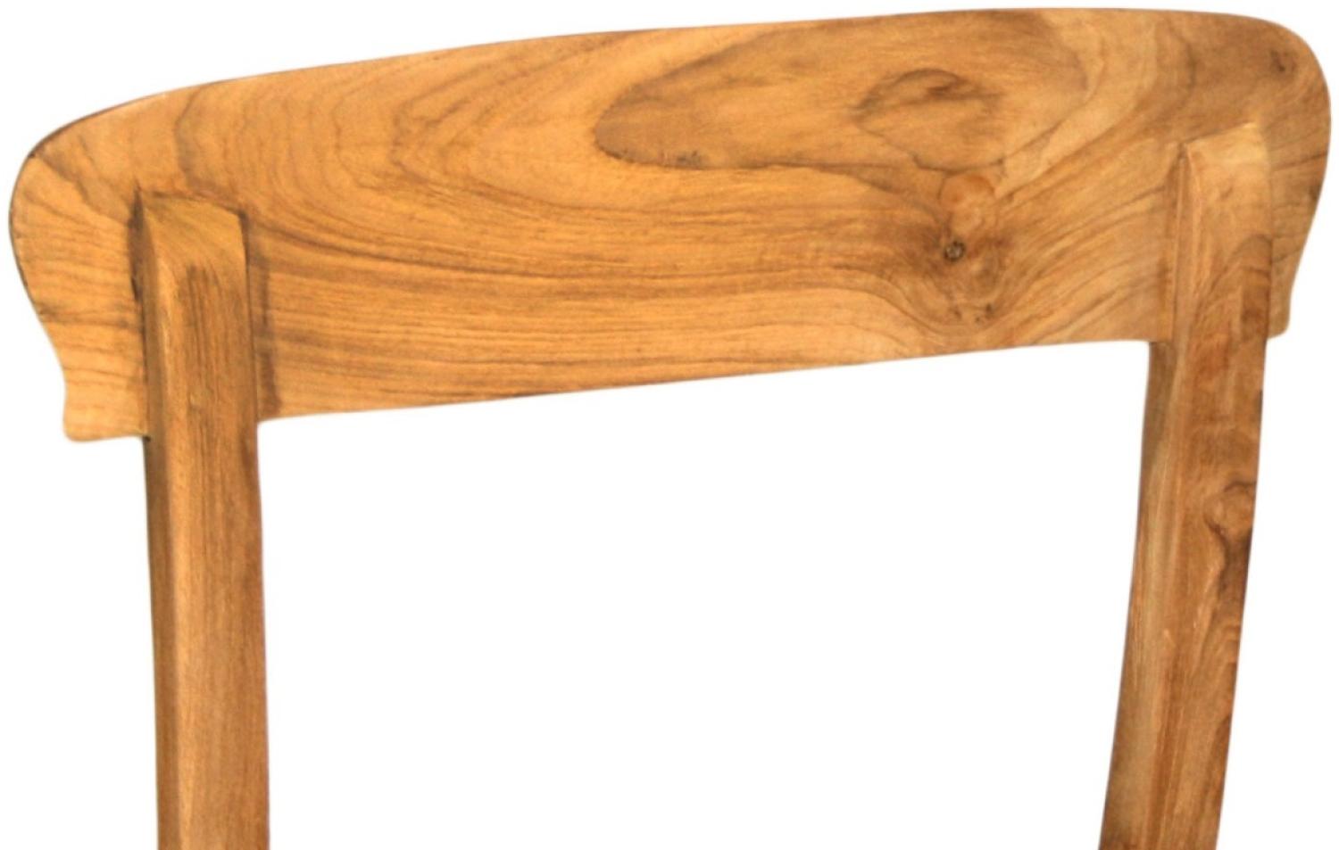 Soma Esszimmer Stuhl Tanja mit Holzsitzfläche Teakholz gebürstet unbehandelt (BxHxL) 40 x 92 x 46 cm ohne Sitzkissen Bild 1