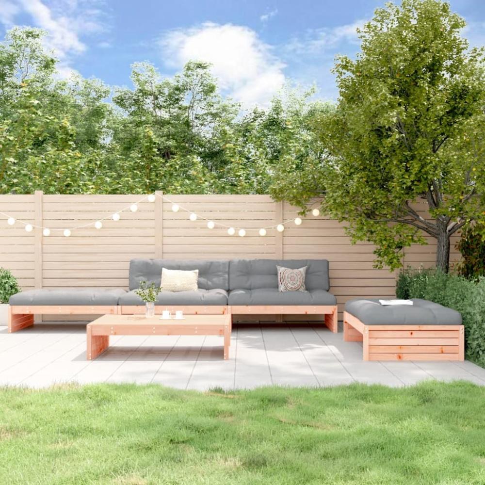 vidaXL 5-tlg. Garten-Lounge-Set mit Kissen Massivholz Douglasie Bild 1