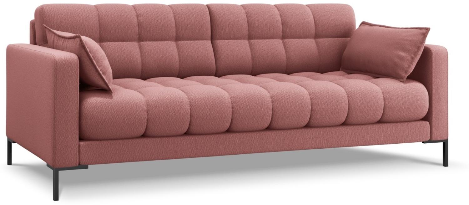 Micadoni 4-Sitzer Sofa Mamaia | Bezug Pink | Beinfarbe Black Metal Bild 1