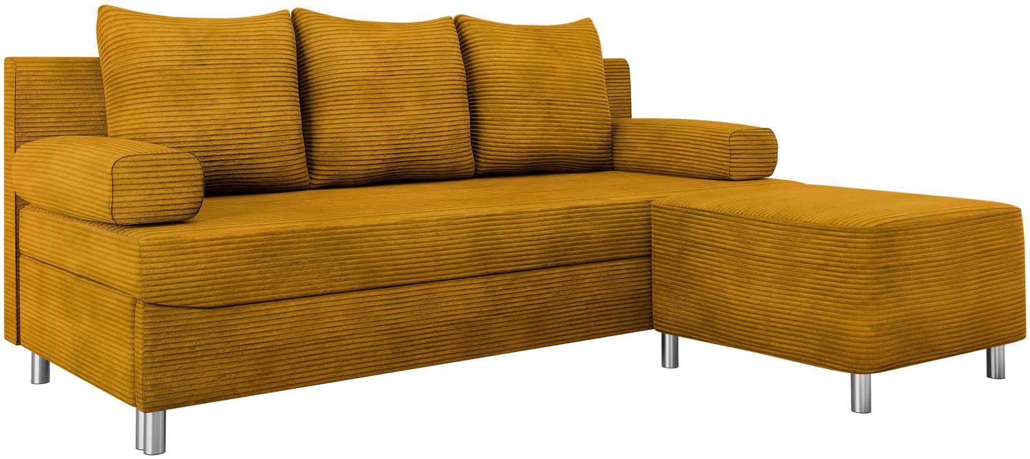 Schlafsofa Dover Cord (Sofa mit Polsterhocker, Farbe: Poso 01) Bild 1