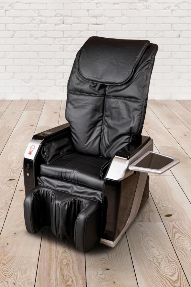 PureHaven Münz-Massage-Sessel 118x76x76 cm 6 Massagearten Rücken- Fuß- & Gesäßmassage einfache Bedienung energiesparend hochwertiges PU Leder Schwarz Bild 1
