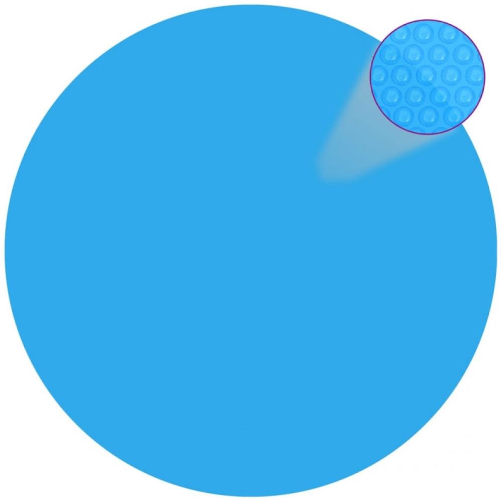 Runde Pool-Abdeckung PE Blau 488 cm Bild 1