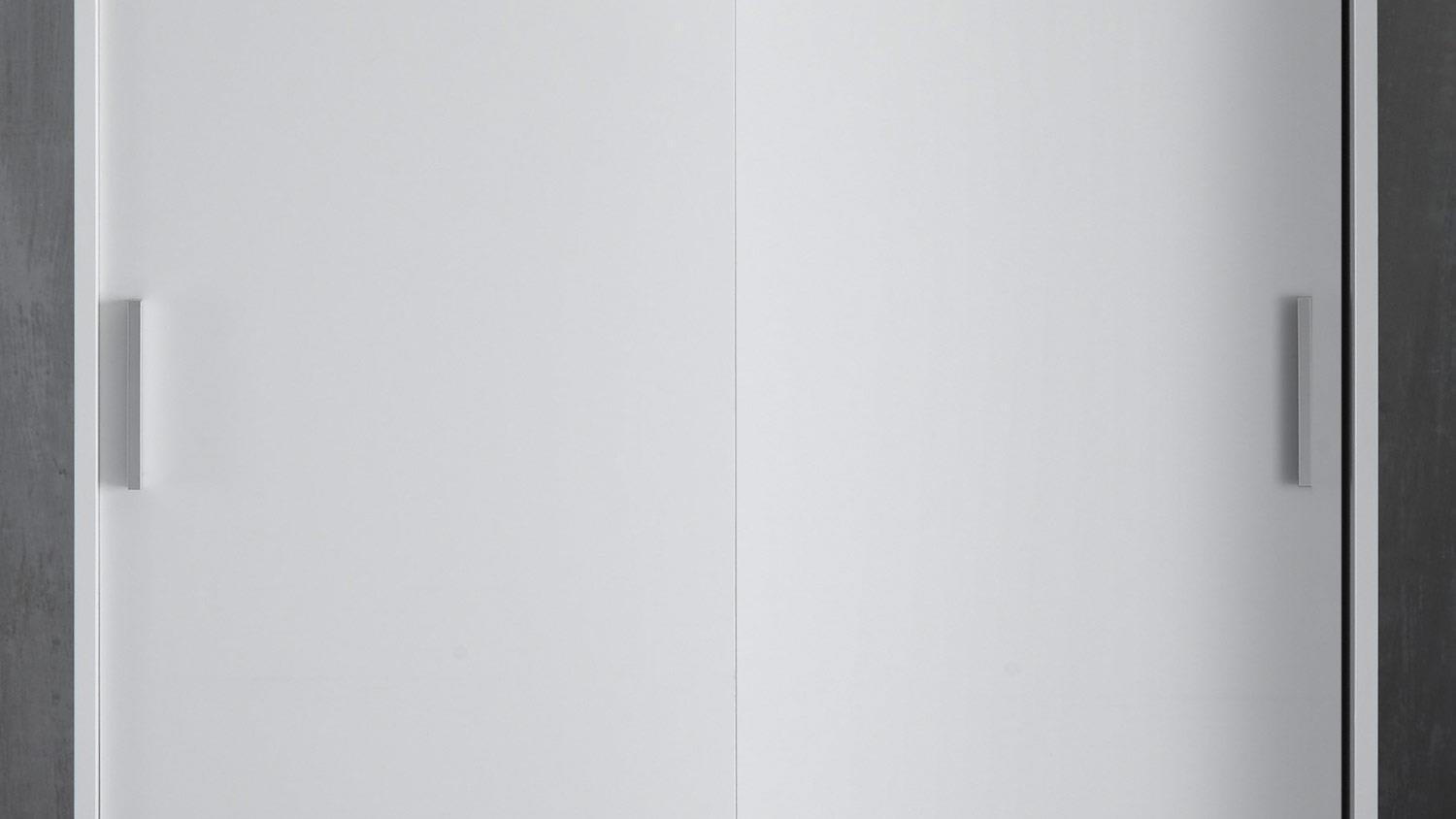 Schrankkommode LIORA 2 Türen weiß inkl. Kleiderstange Bild 1