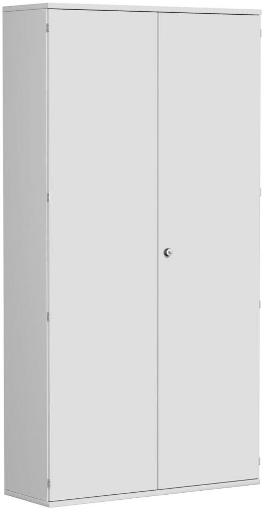 Garderobenschrank mit ausziehbarem Garderobenhalter, 120x42x230cm, Lichtgrau Bild 1