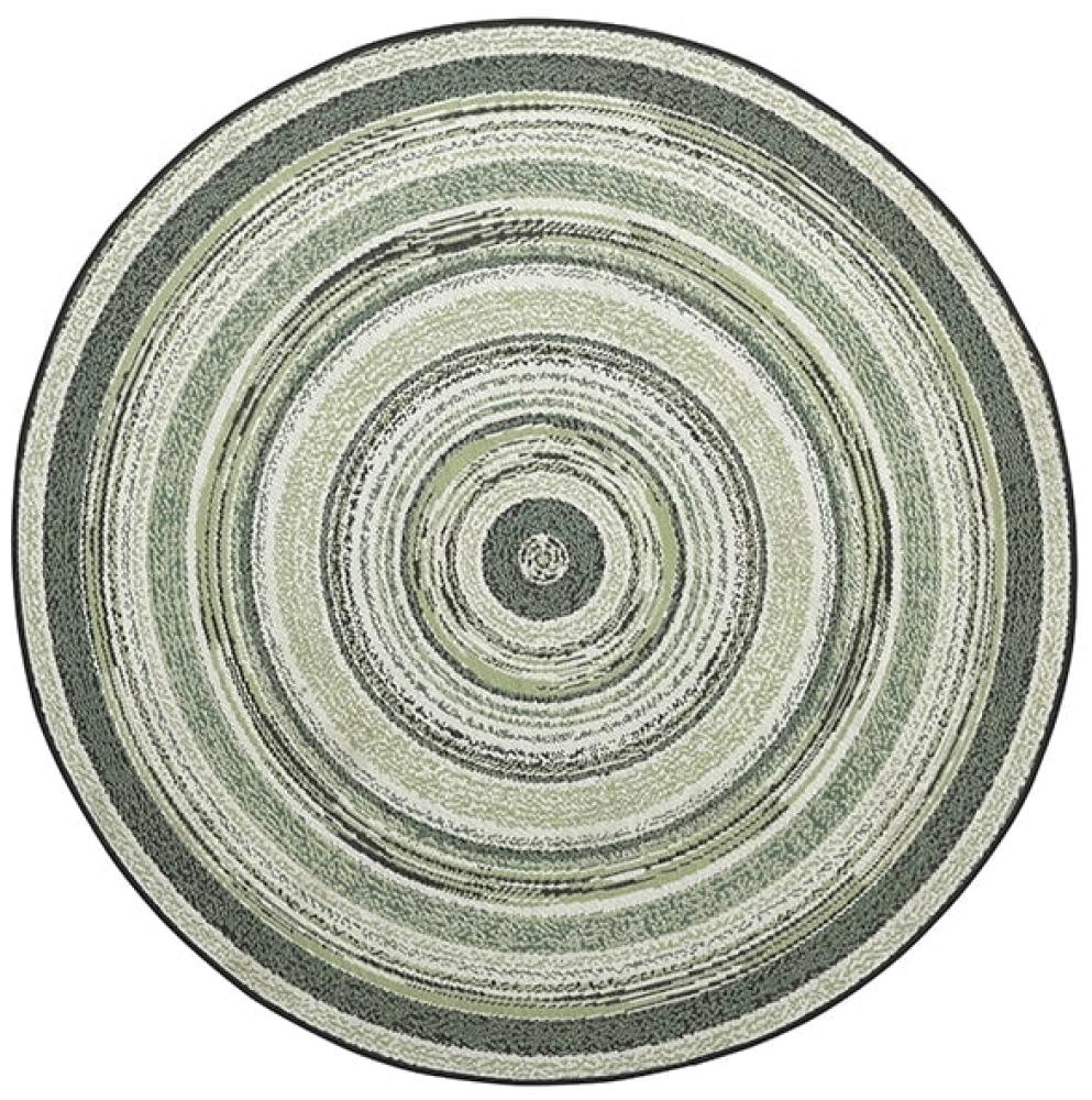 Runder Gartenteppich und Outdoorteppich STRIPES, Ø 160 cm in verschiedenen Farben grün Bild 1