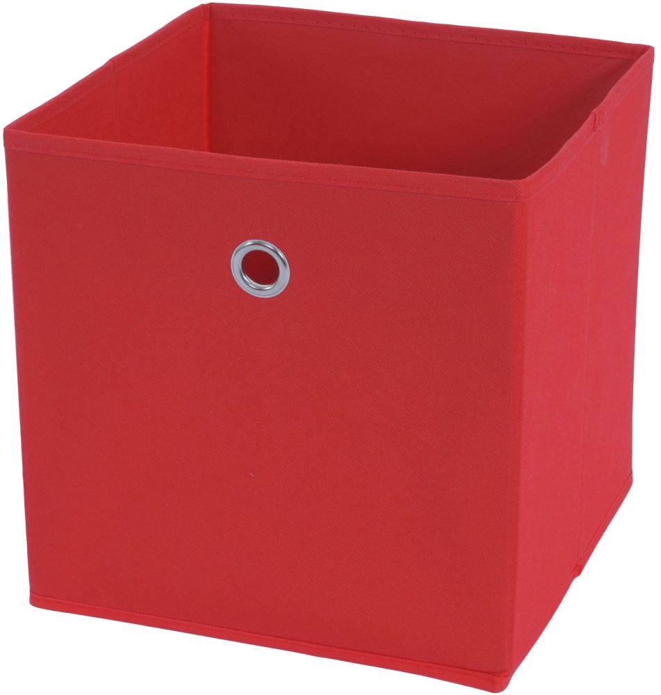 Faltbox T362, Aufbewahrungsbox Ordnungsbox, Stoff/Textil 28x28x28cm ~ rot Bild 1
