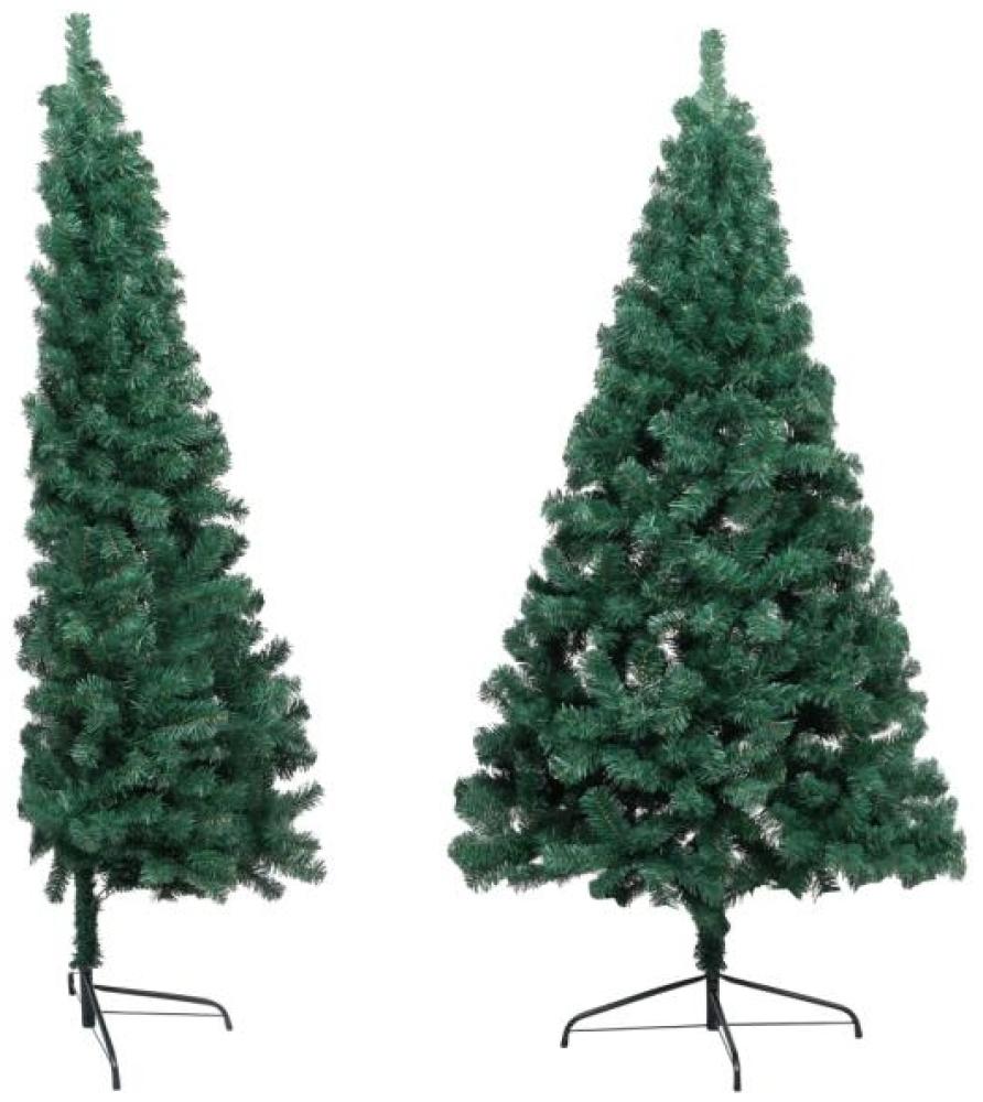 vidaXL Künstlicher Halber Weihnachtsbaum mit Ständer Grün 150 cm PVC Bild 1
