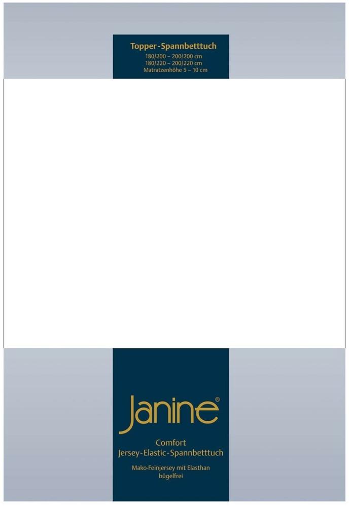 Janine Topper Comfort Jersey Spannbetttuch | 90x190 cm - 100x220 cm | weiss Bild 1