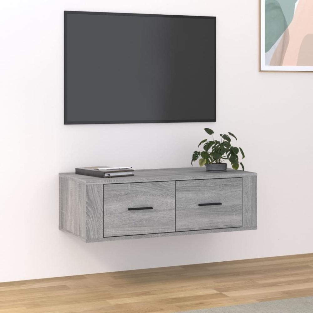 vidaXL TV-Wandschrank Grau Sonoma 80x36x25 cm Holzwerkstoff Bild 1