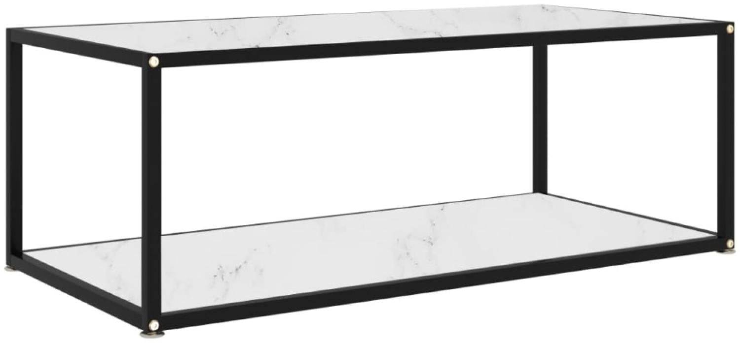 vidaXL Couchtisch Weiß 100x50x35 cm Hartglas Bild 1