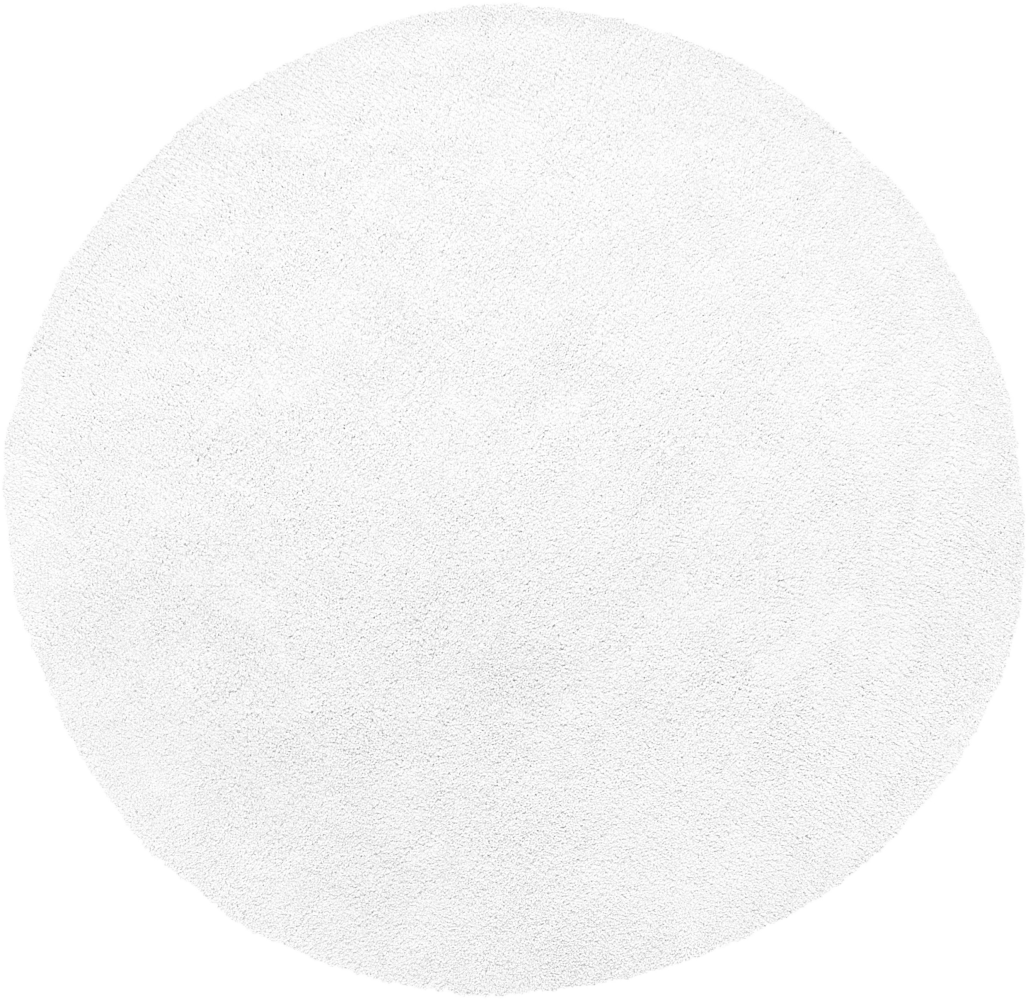 Teppich weiß ⌀ 140 cm Shaggy DEMRE Bild 1
