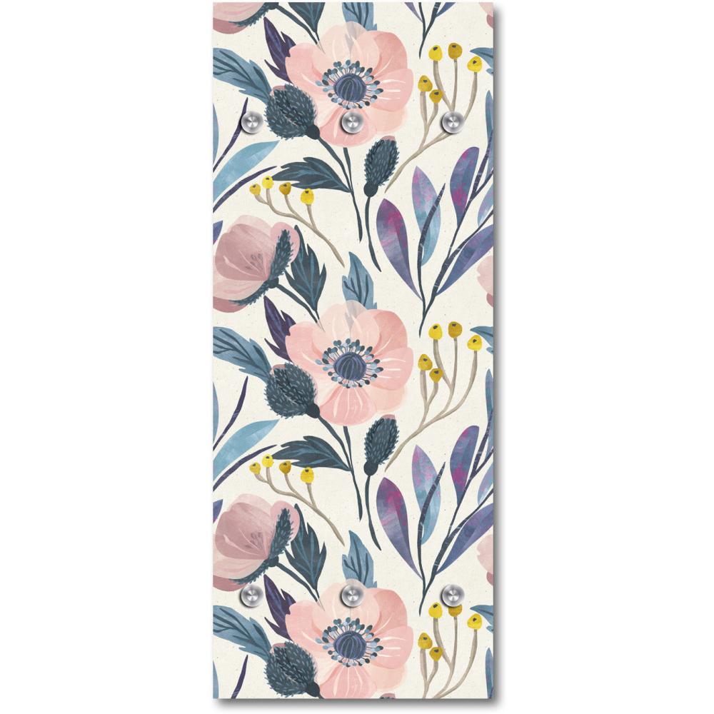 Queence Garderobe - "Poppies" Druck auf hochwertigem Arcylglas inkl. Edelstahlhaken und Aufhängung, Format: 50x120cm Bild 1
