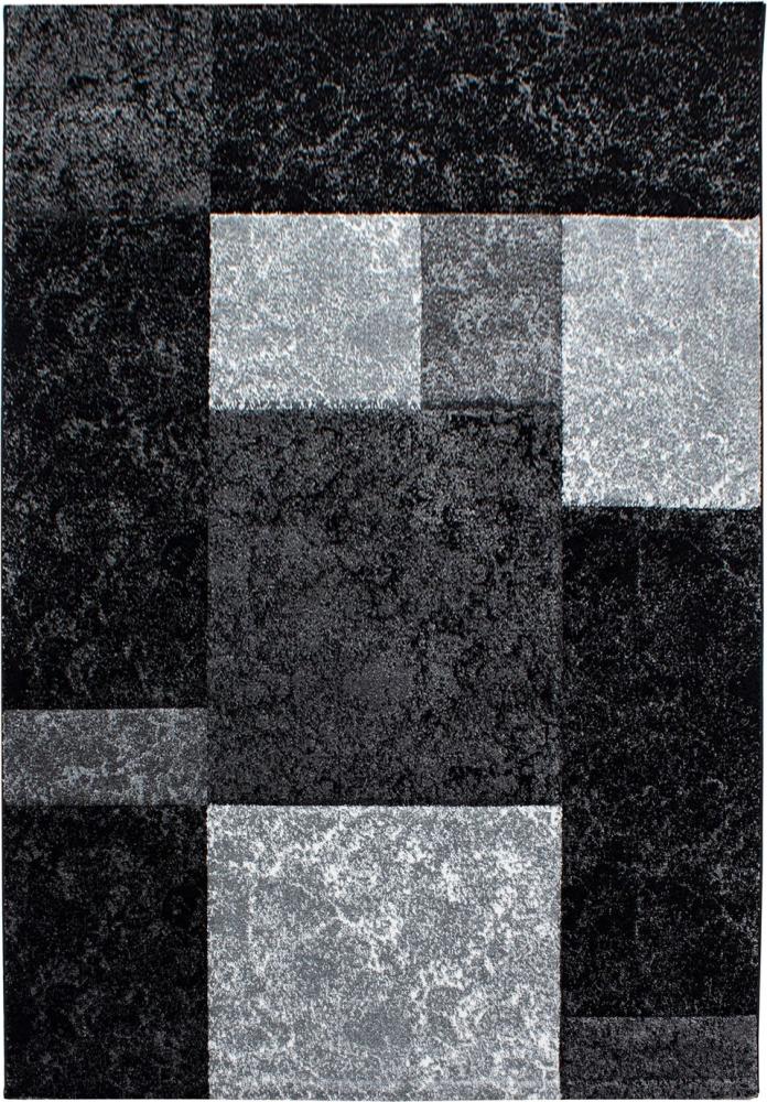 Kurzflor Teppich Hara rechteckig - 240x340 cm - Schwarz Bild 1