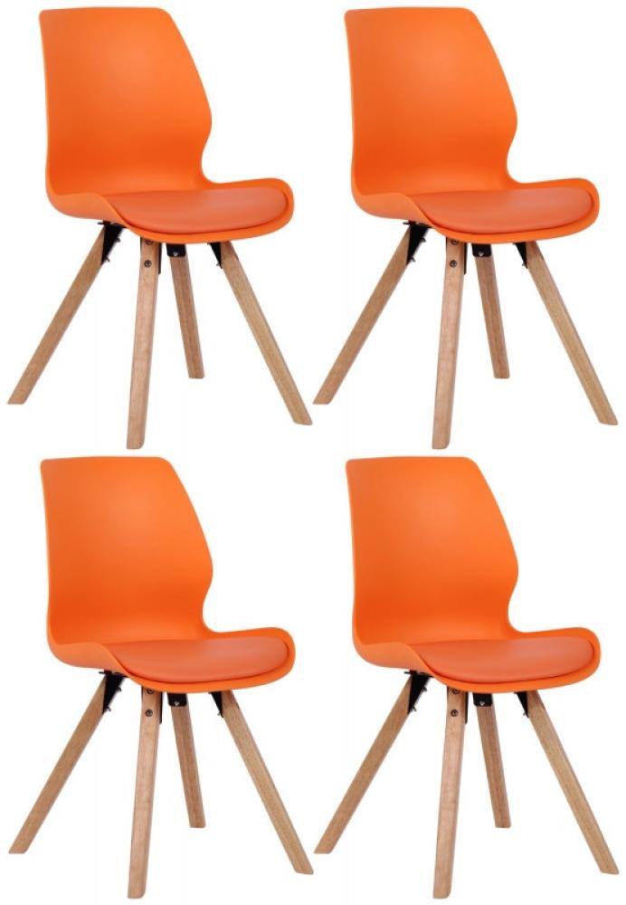 4er Set Stuhl Luna Kunststoff (Farbe: orange) Bild 1
