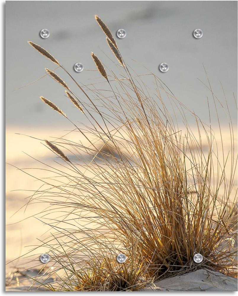 Queence Garderobe - "Bent Grass" Druck auf hochwertigem Arcylglas inkl. Edelstahlhaken und Aufhängung, Format: 100x120cm Bild 1
