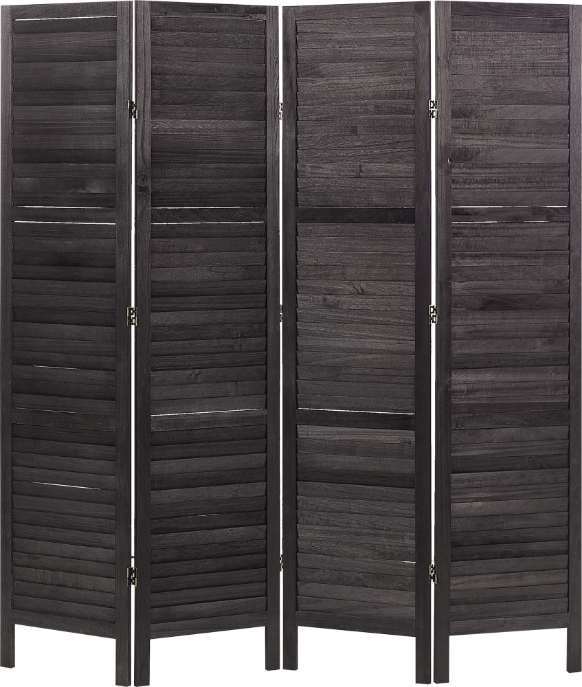 Raumteiler aus Holz 4-teilig dunkelbraun faltbar 170 x 163 cm AVENES Bild 1
