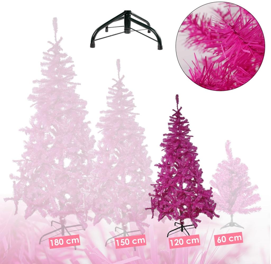Künstlicher Weihnachtsbaum inkl. Ständer Tannenbaum Christbaum Lila 120cm Bild 1