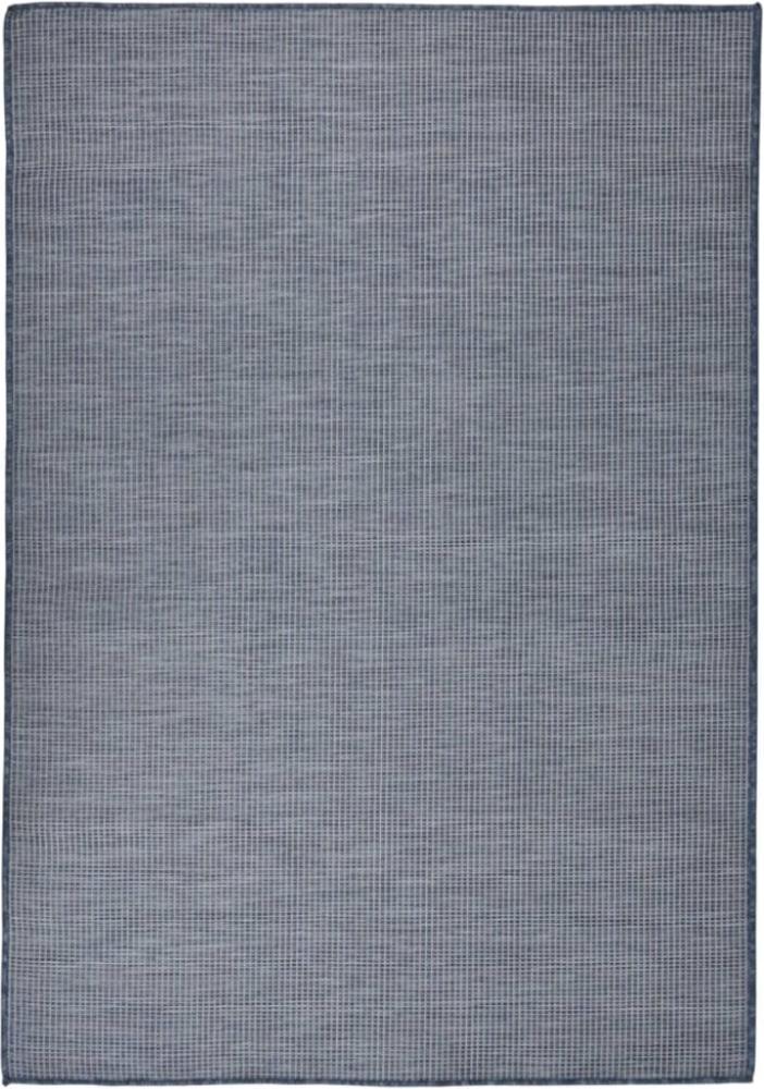 vidaXL Outdoor-Teppich Flachgewebe 160x230 cm Blau Bild 1