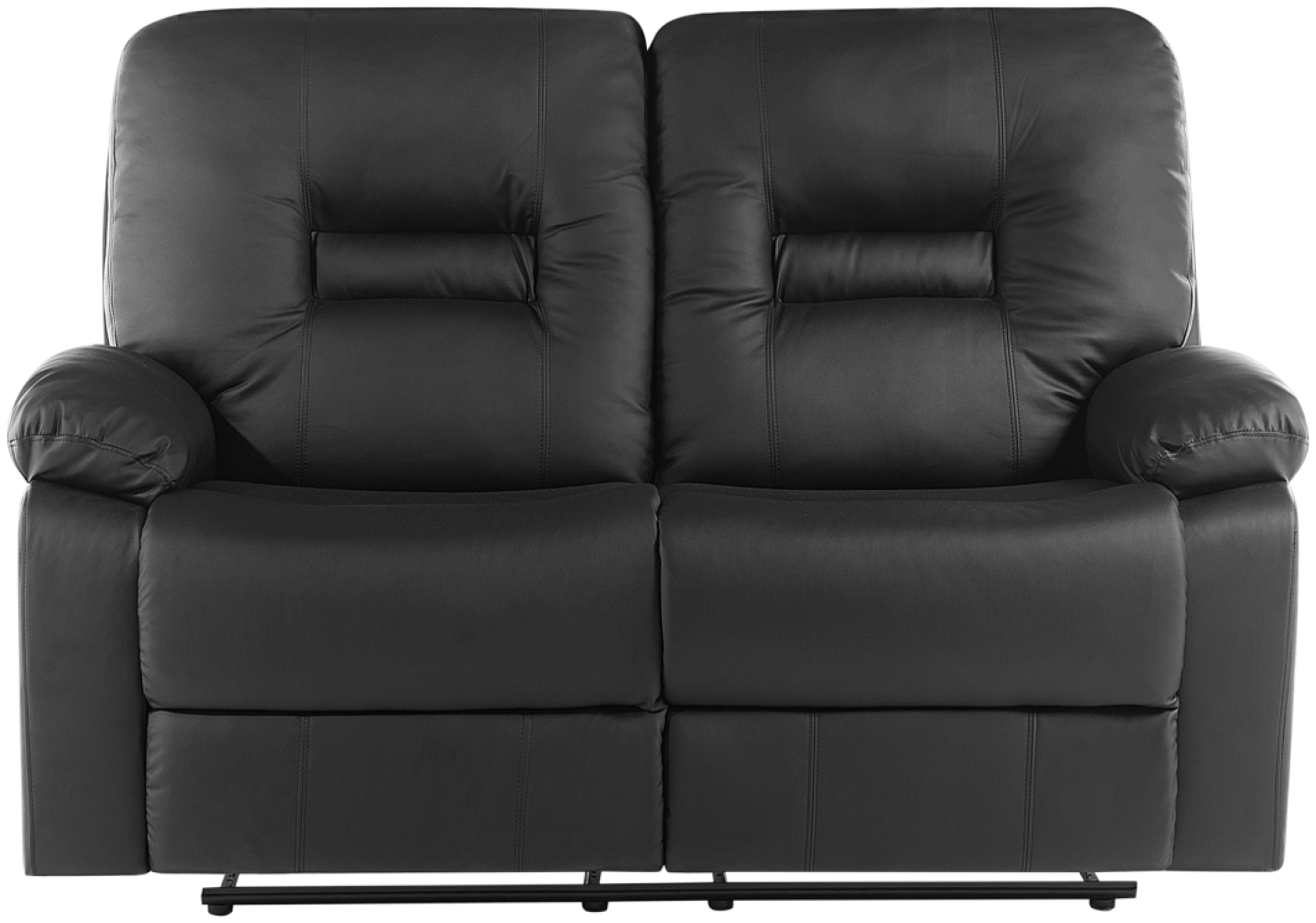 2-Sitzer Sofa Kunstleder schwarz verstellbar BERGEN Bild 1